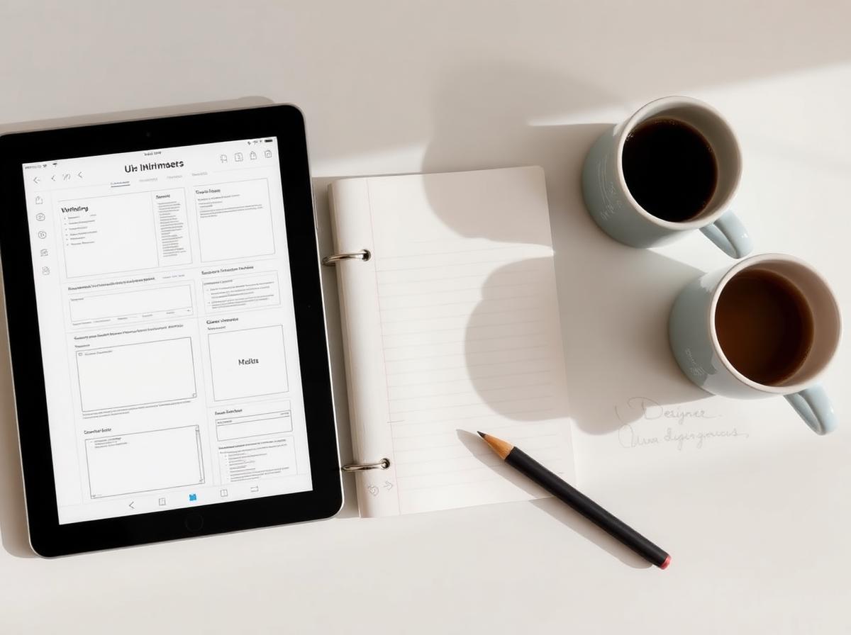 Designarbete med wireframes och skisser